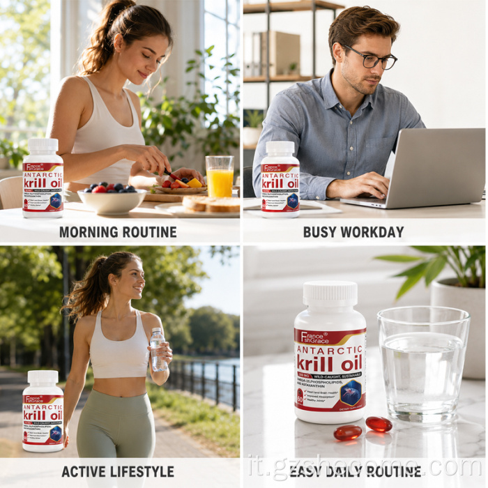 Shecome Krill Oil Softgels Cuore Cervello Salute delle articolazioni
